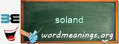 WordMeaning blackboard for soland